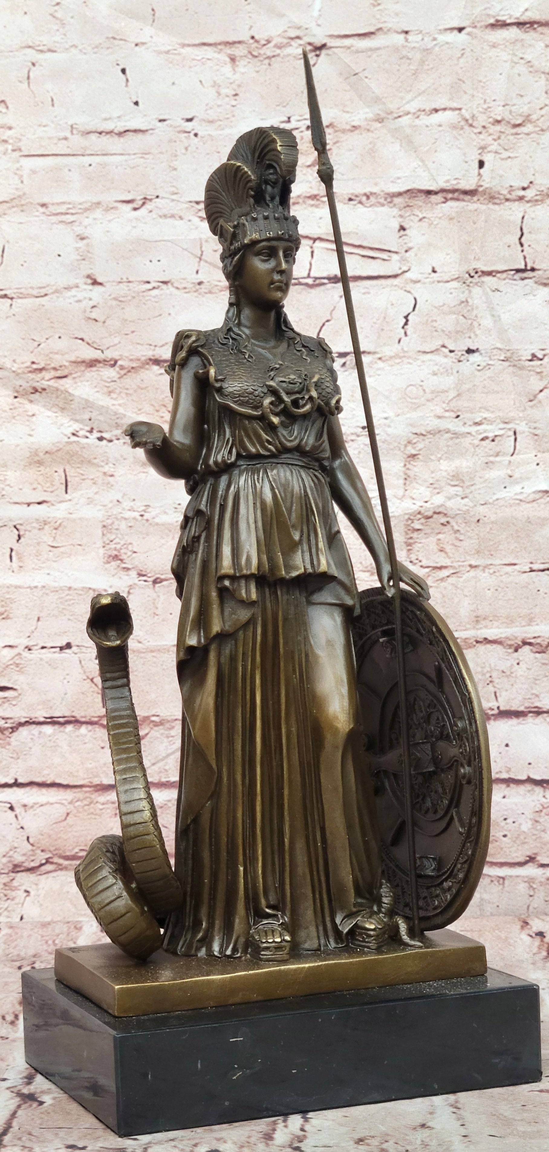 Athena Bronze Sculpture Greek Myth Olympus Goddess of Wisdom by Milo