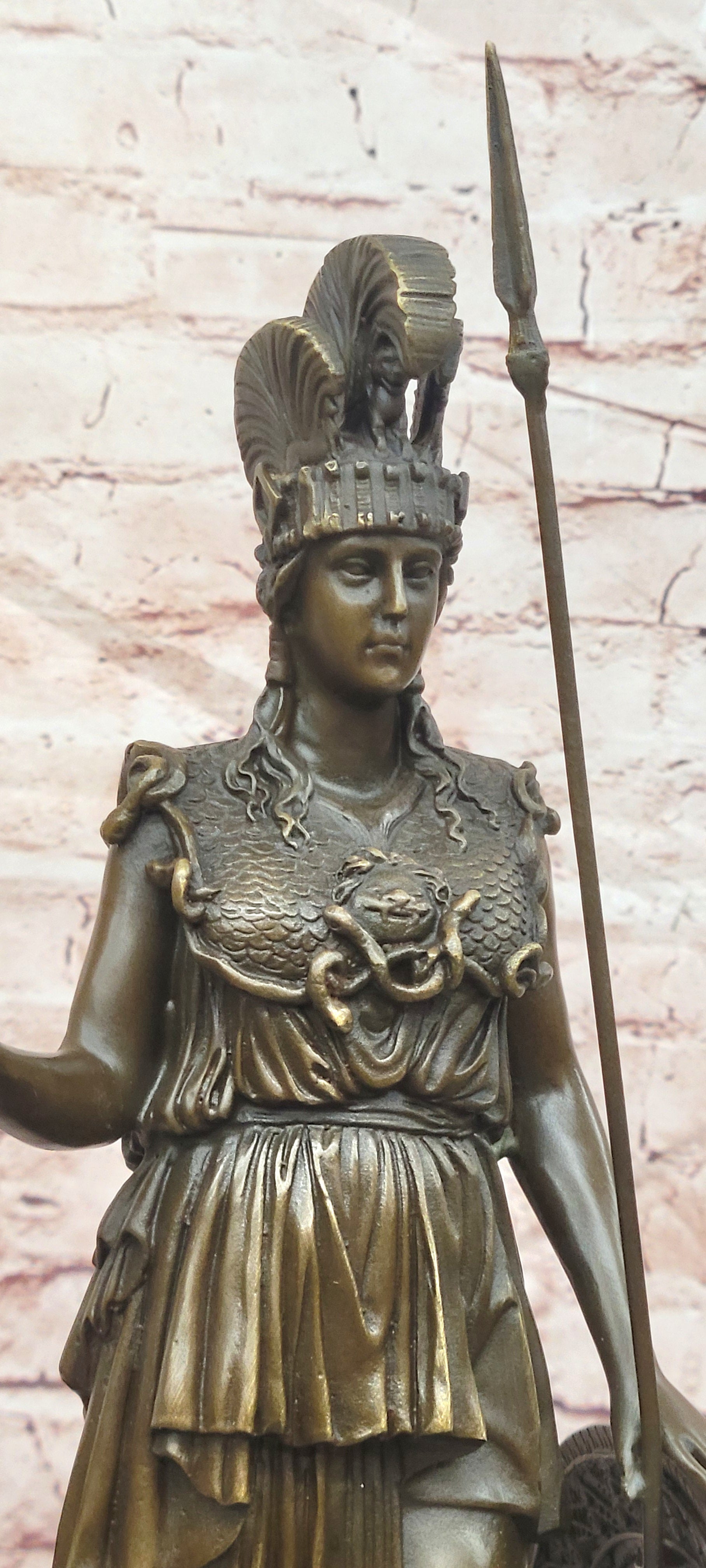 Athena Bronze Sculpture Greek Myth Olympus Goddess of Wisdom by Milo