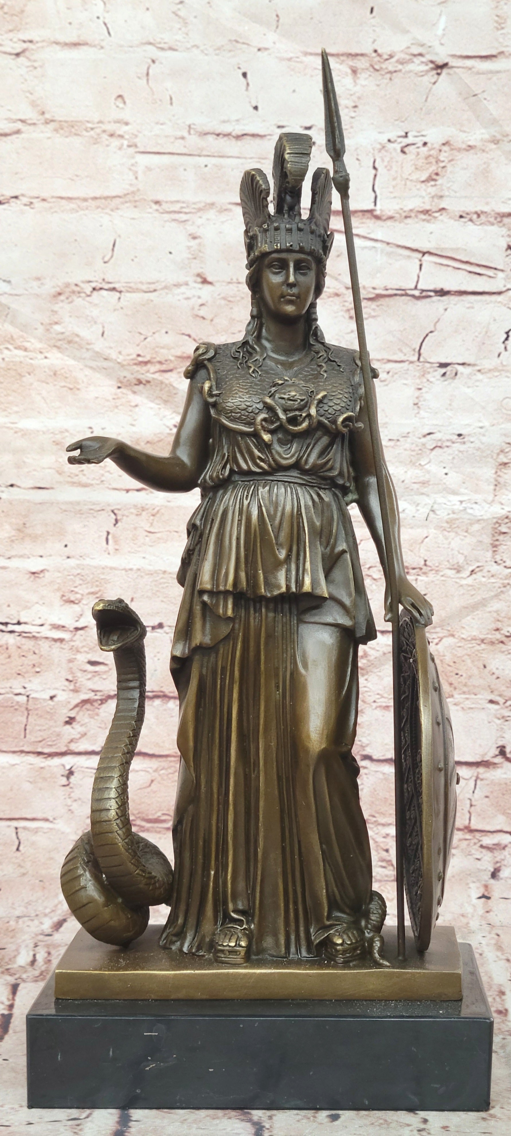 Athena Bronze Sculpture Greek Myth Olympus Goddess of Wisdom by Milo