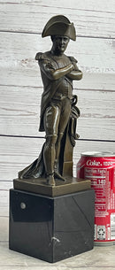 Napoleon Bonaparte Bronze Metal Statue Sculpture on Marble Base