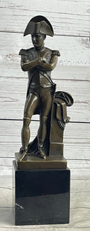 Napoleon Bonaparte Bronze Metal Statue Sculpture on Marble Base
