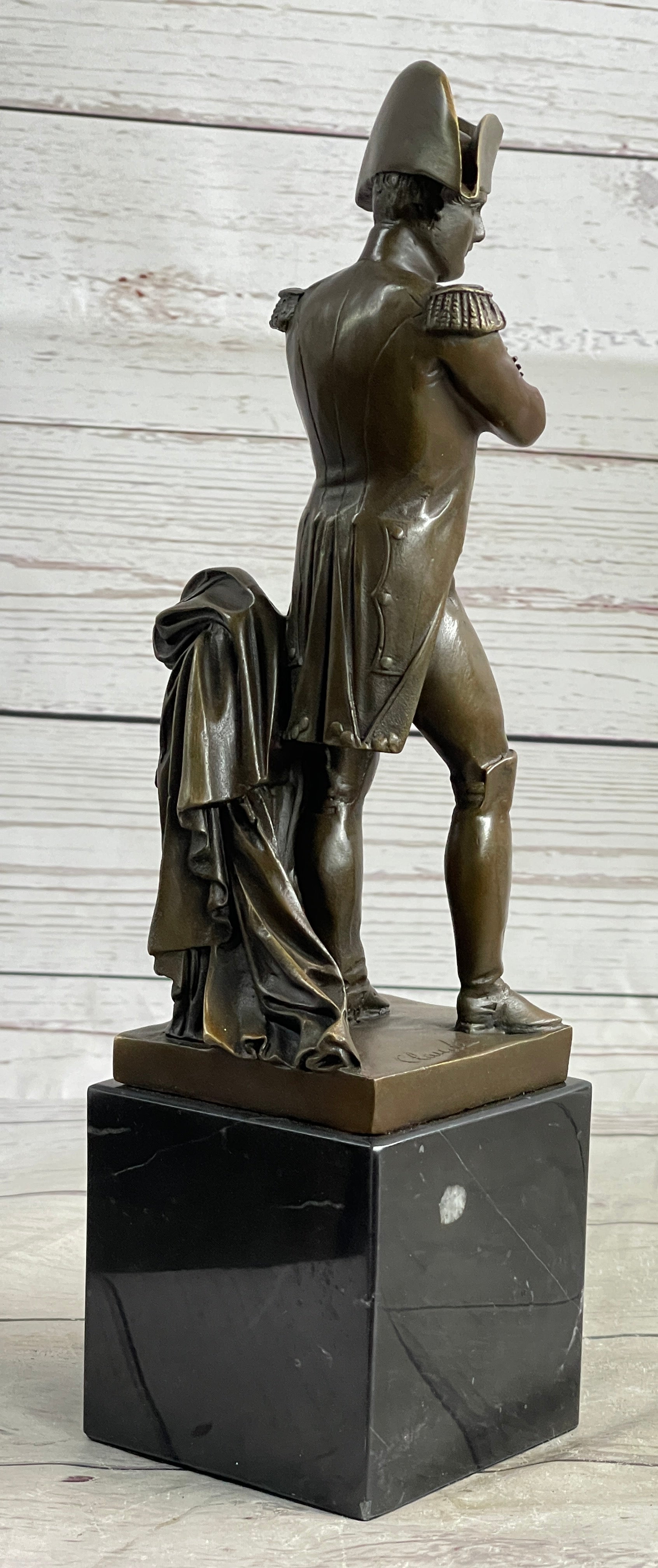 Napoleon Bonaparte Bronze Metal Statue Sculpture on Marble Base