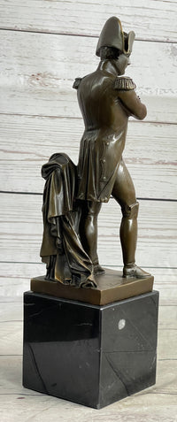 Napoleon Bonaparte Bronze Metal Statue Sculpture on Marble Base