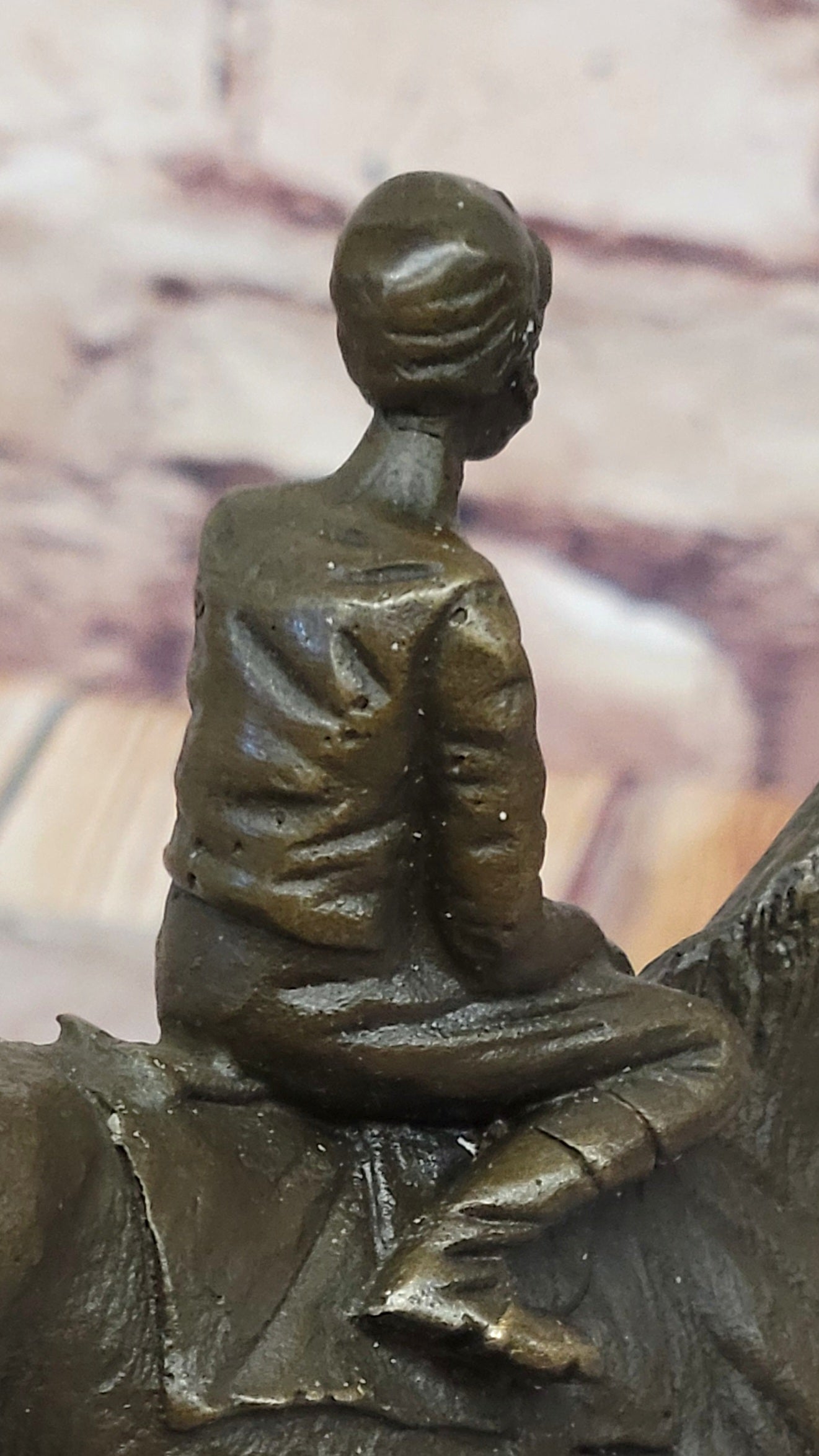 Horse Jockey Racing Equine Art Bronze Sculpture 8" x 6.5"