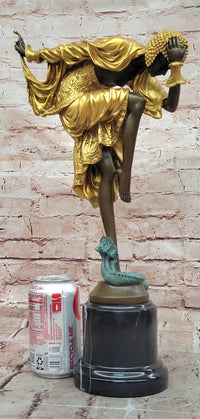 A Bronze And Marble Sculpture, ''Ankara Dancer signed schwalenberg Hand Made
