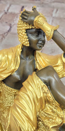A Bronze And Marble Sculpture, ''Ankara Dancer signed schwalenberg Hand Made