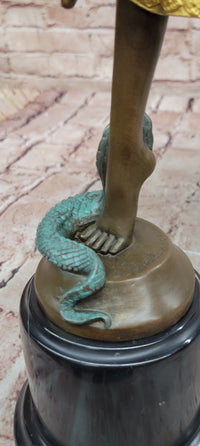 A Bronze And Marble Sculpture, ''Ankara Dancer signed schwalenberg Hand Made