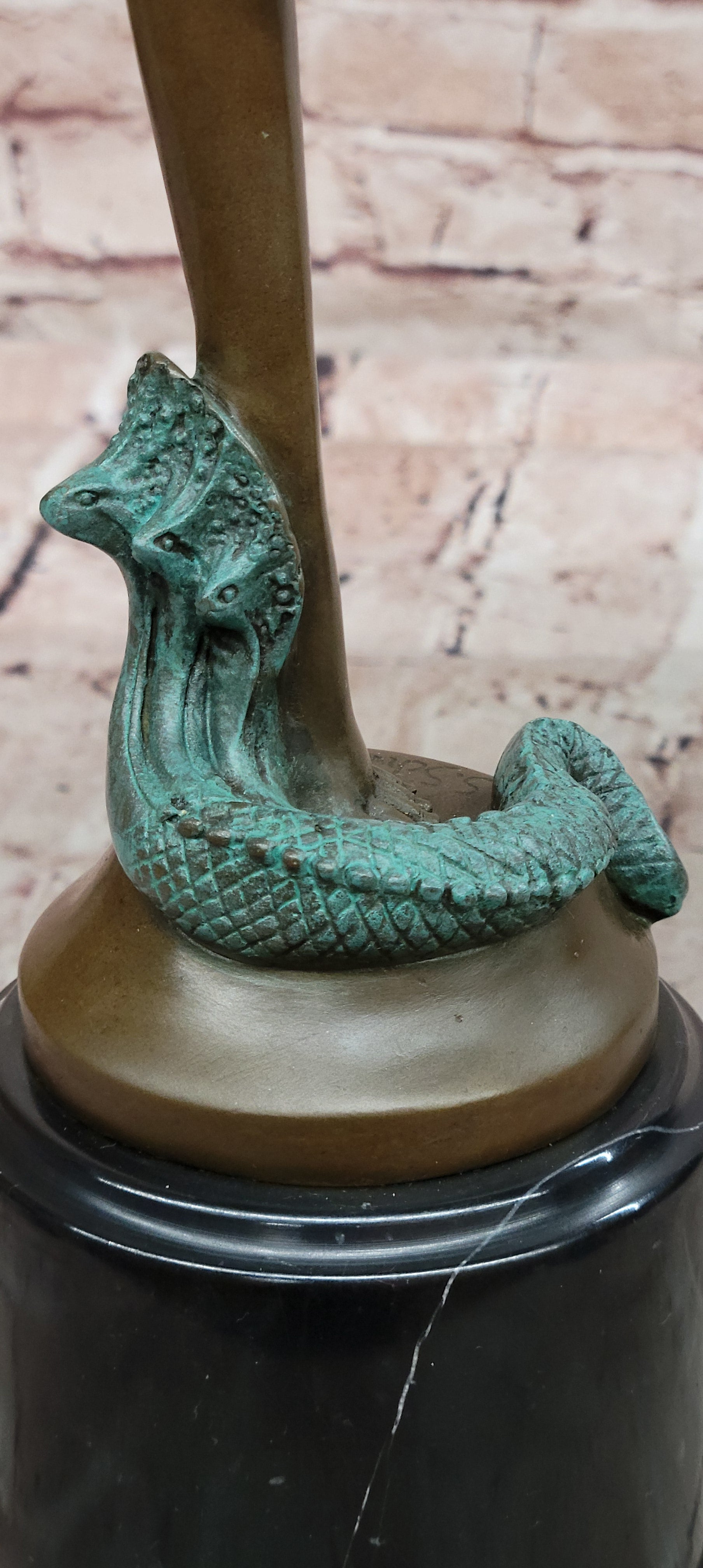 A Bronze And Marble Sculpture, ''Ankara Dancer signed schwalenberg Hand Made