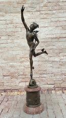 Bronze Mercury Hermes Mythological God with Winged Helmet