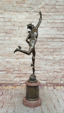 Bronze Mercury Hermes Mythological God with Winged Helmet