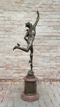 Bronze Mercury Hermes Mythological God with Winged Helmet