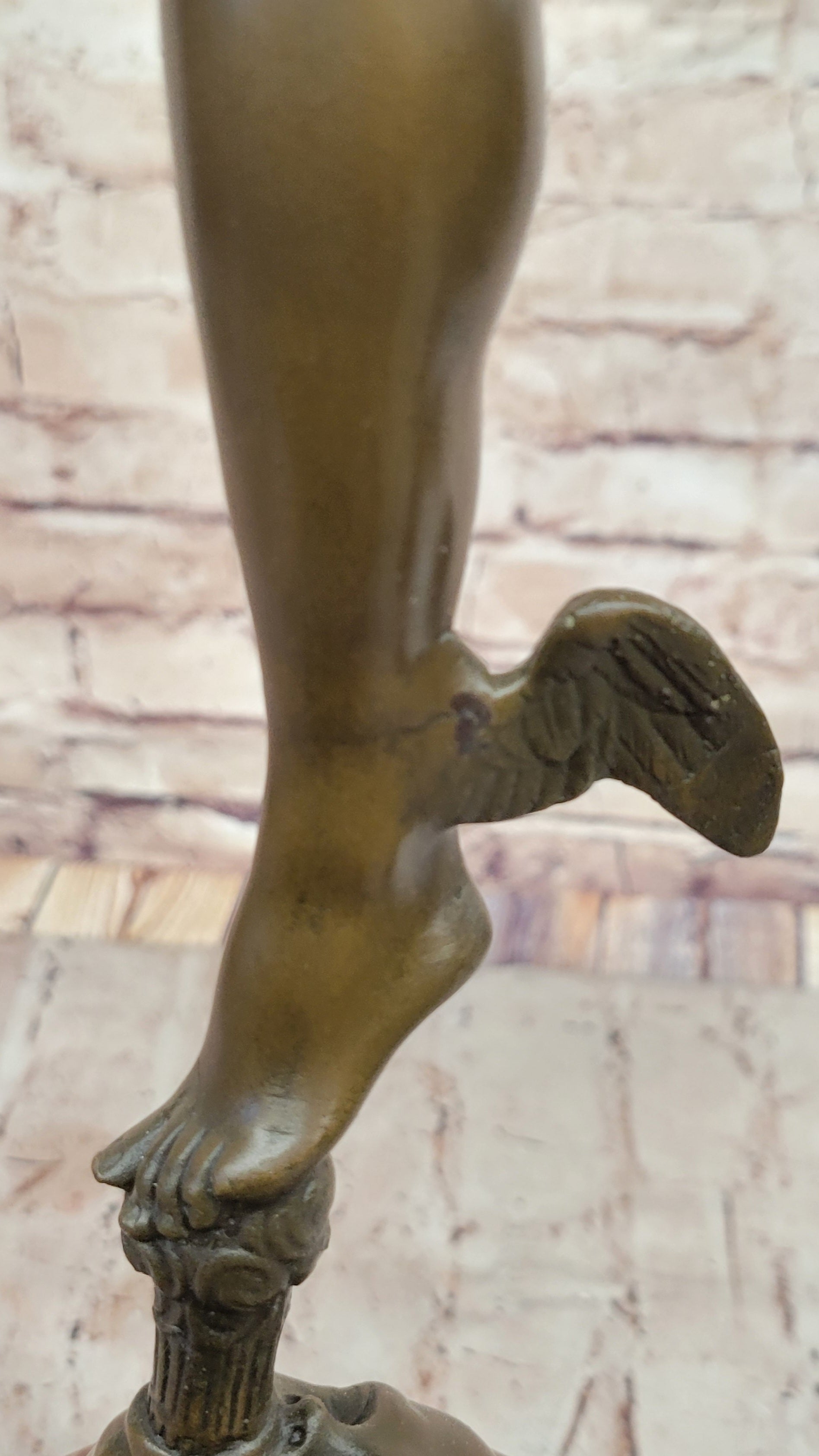 Bronze Mercury Hermes Mythological God with Winged Helmet