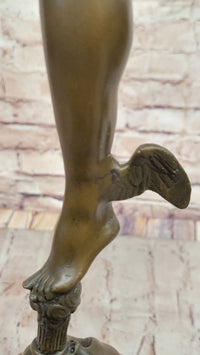 Bronze Mercury Hermes Mythological God with Winged Helmet