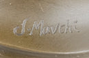 Signed Mavchi Male Metal Forge Worker Real Hand Made Bronze Sculpture