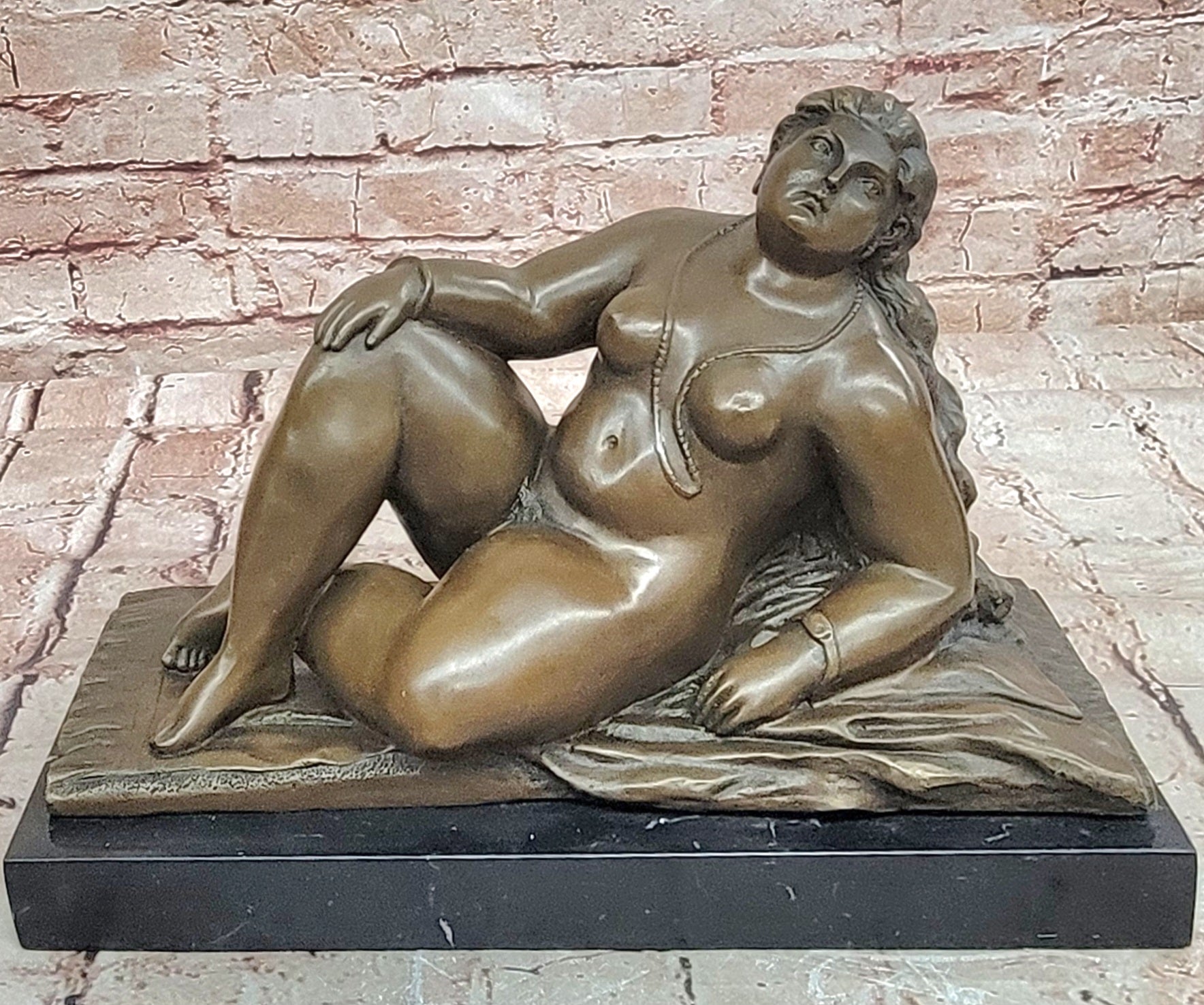 La Playa Bronze Sculpture by Fernando Botero