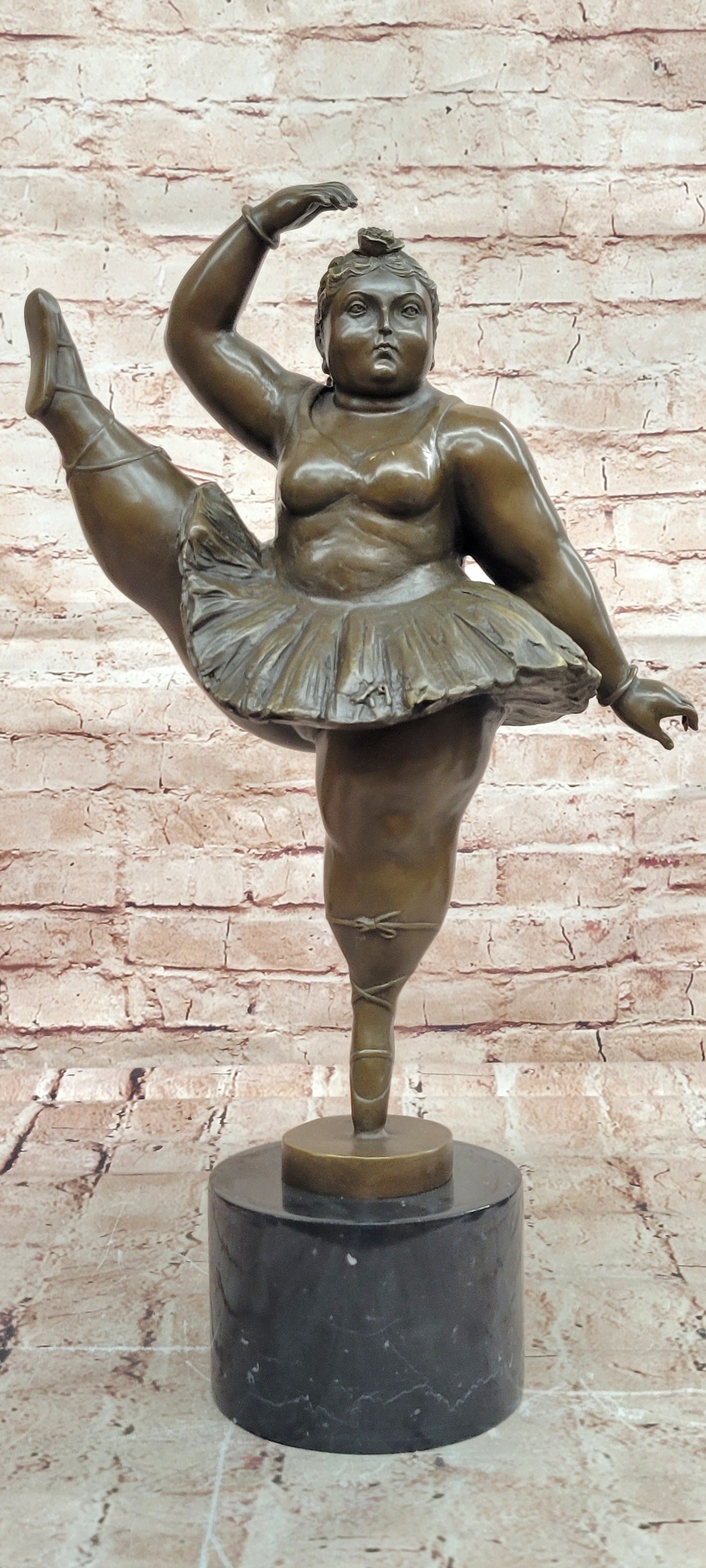 Bronze Ballerina with Leg Up by Fernando Botero