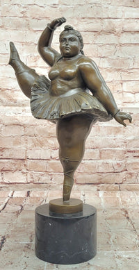Bronze Ballerina with Leg Up by Fernando Botero