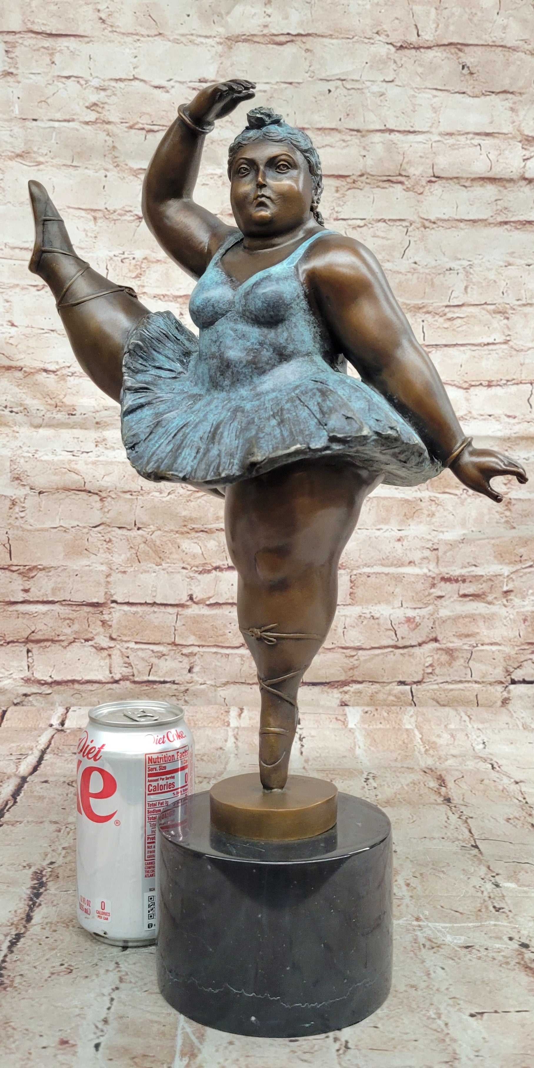 Bronze Sculpture by Botero XXL Woman Girl Dancer Ballerina