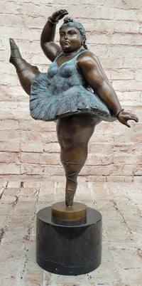 Bronze Sculpture by Botero XXL Woman Girl Dancer Ballerina