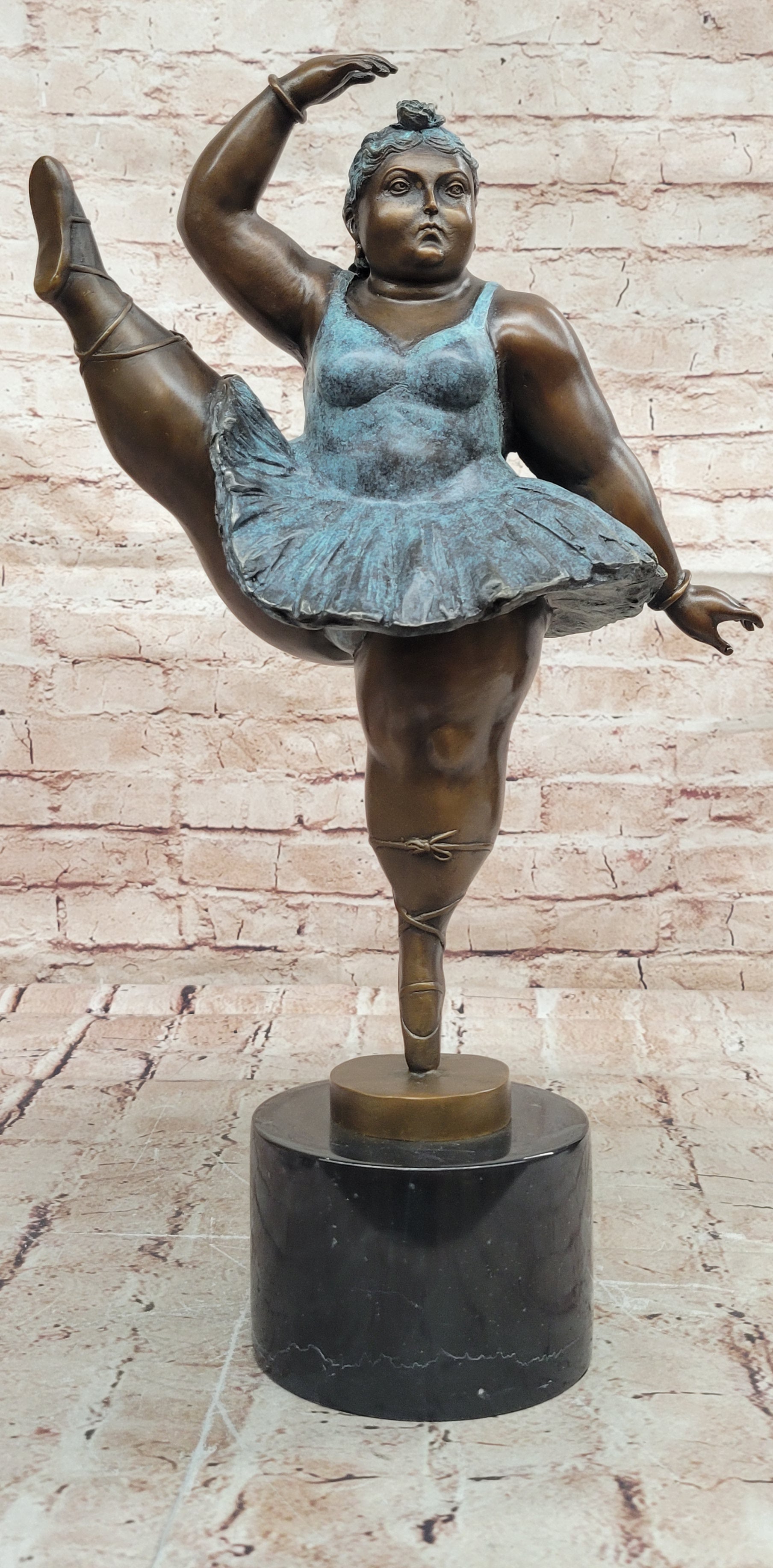 Bronze Sculpture by Botero XXL Woman Girl Dancer Ballerina