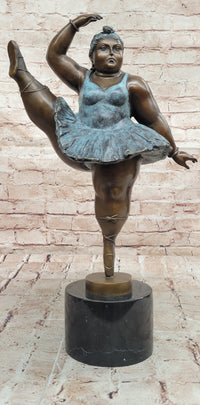 Bronze Sculpture by Botero XXL Woman Girl Dancer Ballerina