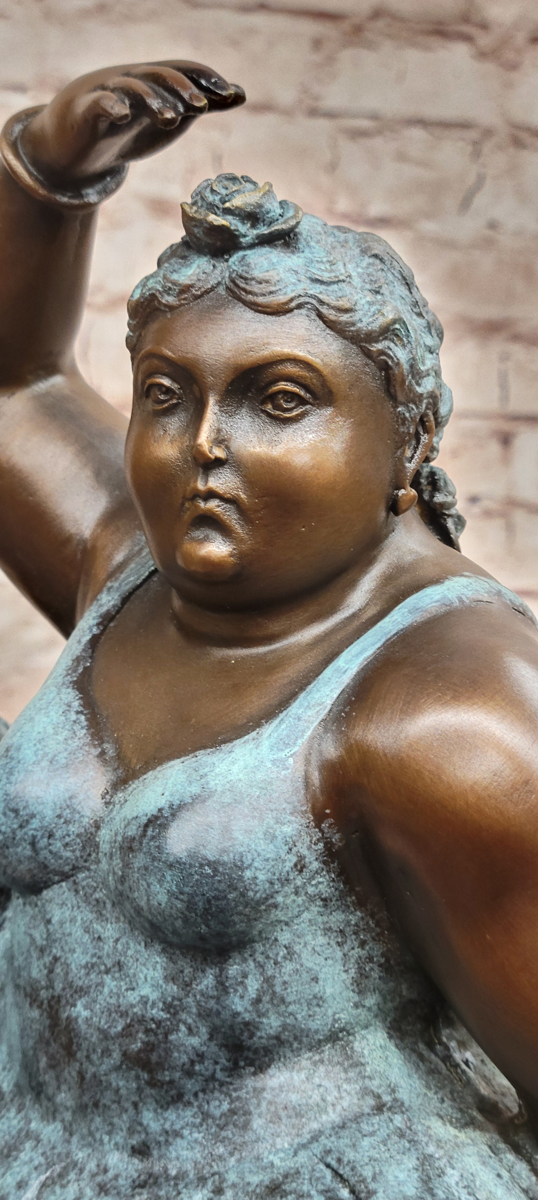 Bronze Sculpture by Botero XXL Woman Girl Dancer Ballerina