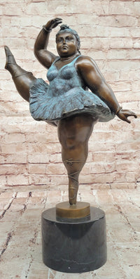 Bronze Sculpture by Botero XXL Woman Girl Dancer Ballerina
