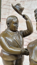 Man & Woman Courting Bronze Sculpture after Fernando Botero