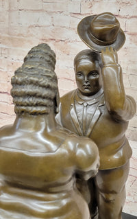 Man & Woman Courting Bronze Sculpture after Fernando Botero