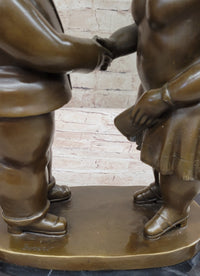 Man & Woman Courting Bronze Sculpture after Fernando Botero