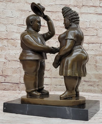 Man & Woman Courting Bronze Sculpture after Fernando Botero