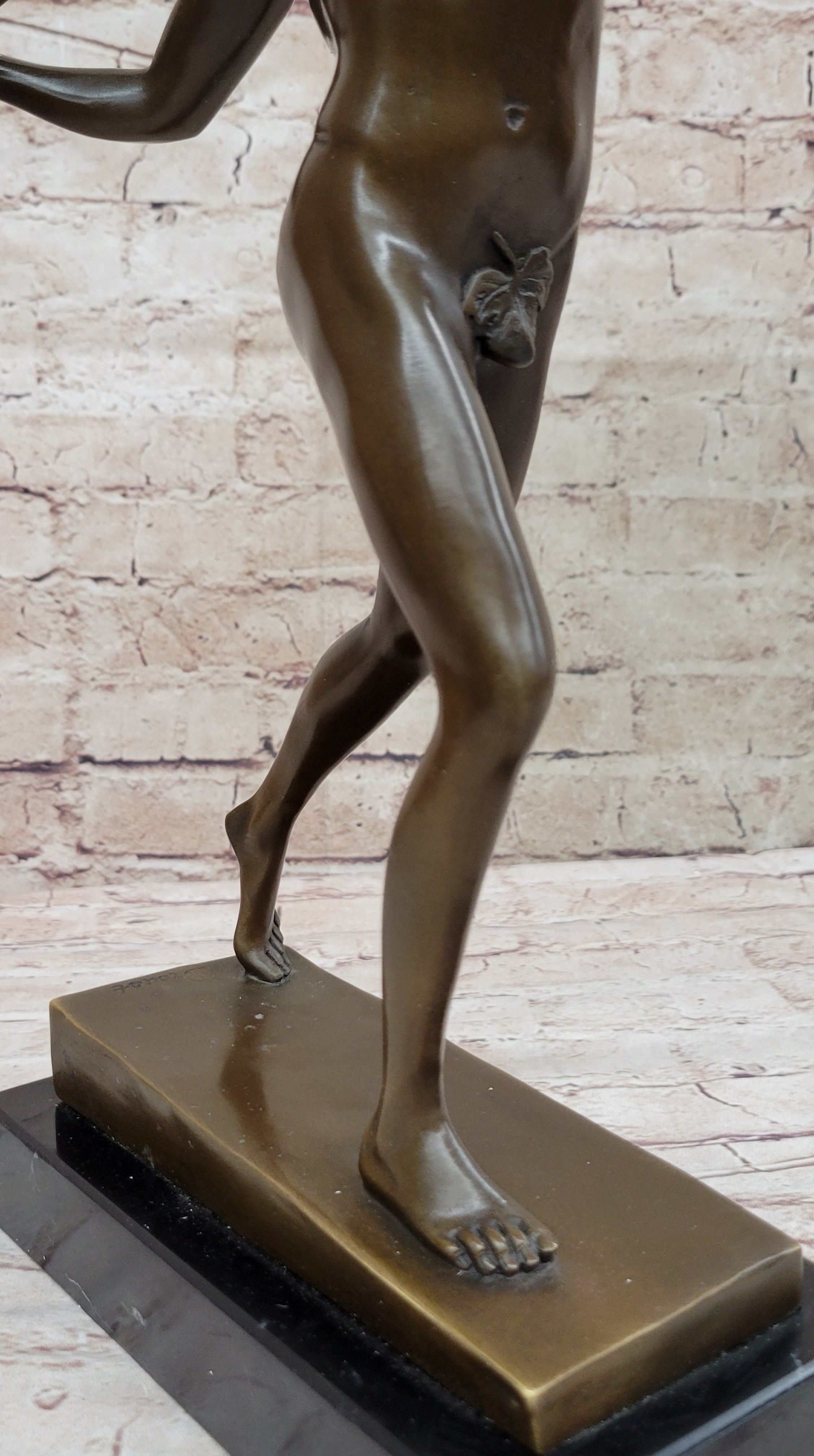 Greek Warrior w/ Spear and Shield Bronze Sculpture 16" x 11"