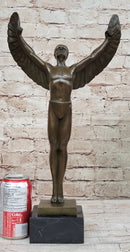 Icarus Rising Bronze Sculpture by Boizot on Marble Base