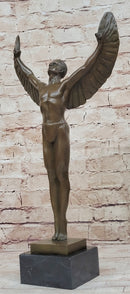 Icarus Rising Bronze Sculpture by Boizot on Marble Base