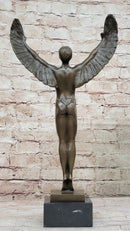 Icarus Rising Bronze Sculpture by Boizot on Marble Base