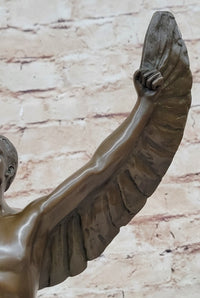 Icarus Rising Bronze Sculpture by Boizot on Marble Base