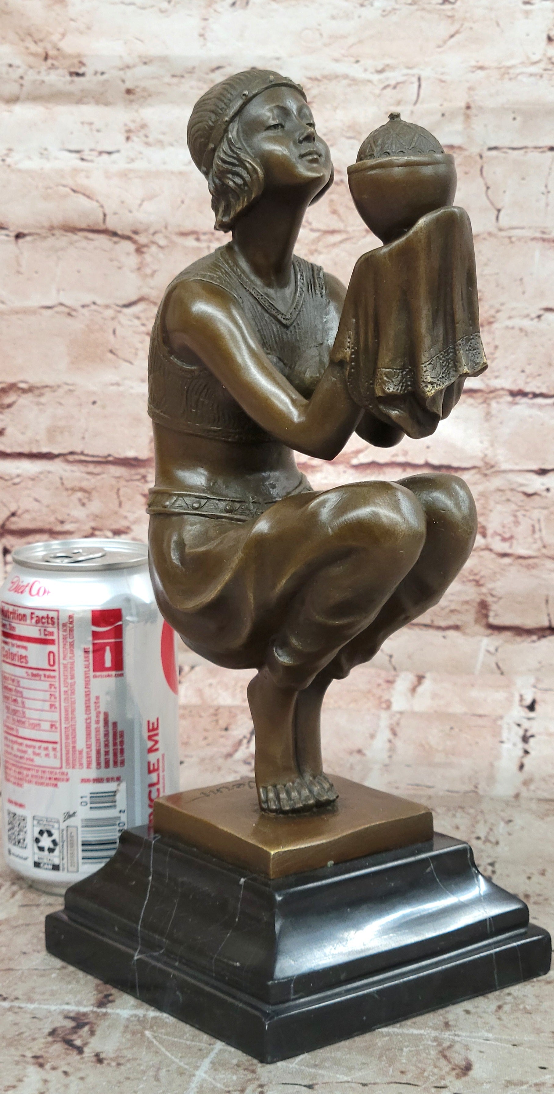 Oblivion (1920) Sculpture by Georges Duvernet Art Deco Bronze Statue signed Figurine