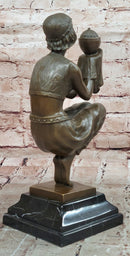 Oblivion (1920) Sculpture by Georges Duvernet Art Deco Bronze Statue signed Figurine
