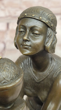 Oblivion (1920) Sculpture by Georges Duvernet Art Deco Bronze Statue signed Figurine