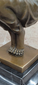 Oblivion (1920) Sculpture by Georges Duvernet Art Deco Bronze Statue signed Figurine
