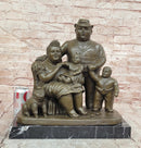 Hand Made Signed Fernando Botero Family Portrait Bronze Sculpture Figurine Statue