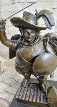 Large Archangel With Hat by Fernando Botero Bronze Sculpture