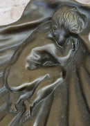 Sleeping Baby Boy in Clam Shell Bronze Soap Dish Ashtray