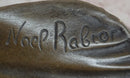 Sleeping Baby Boy in Clam Shell Bronze Soap Dish Ashtray