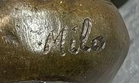 Hot Cast Bronze Sculpture of Baby Girl - Signed Art by Milo