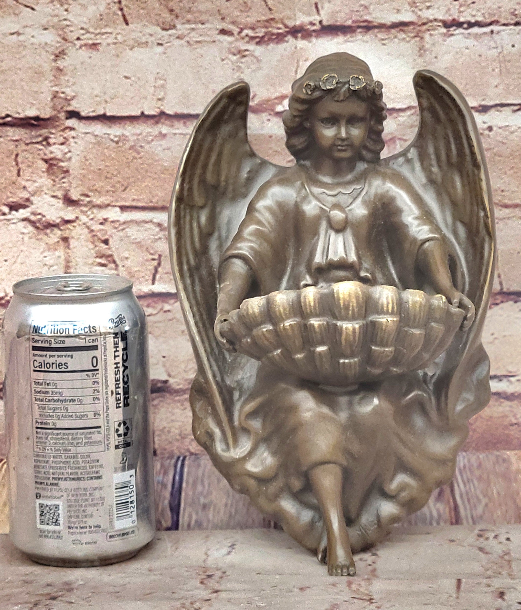 Milo Young Guardian Angel Wall Mount Genuine Bronze Sculpture