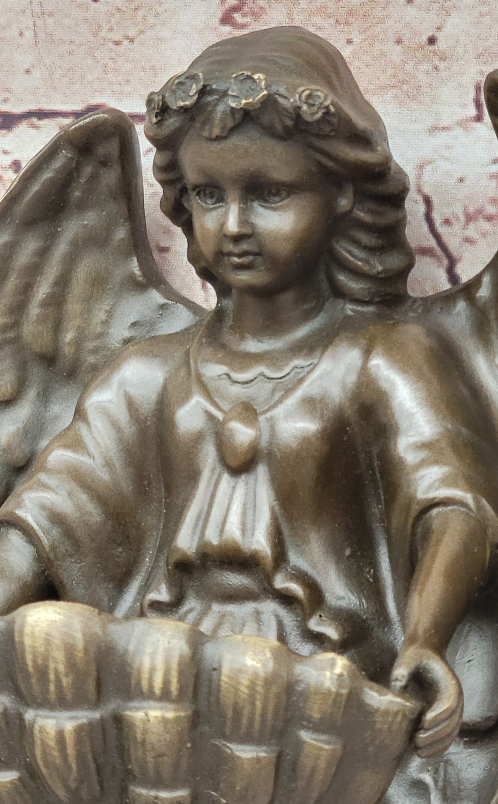 Milo Young Guardian Angel Wall Mount Genuine Bronze Sculpture