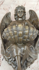 Milo Young Guardian Angel Wall Mount Genuine Bronze Sculpture