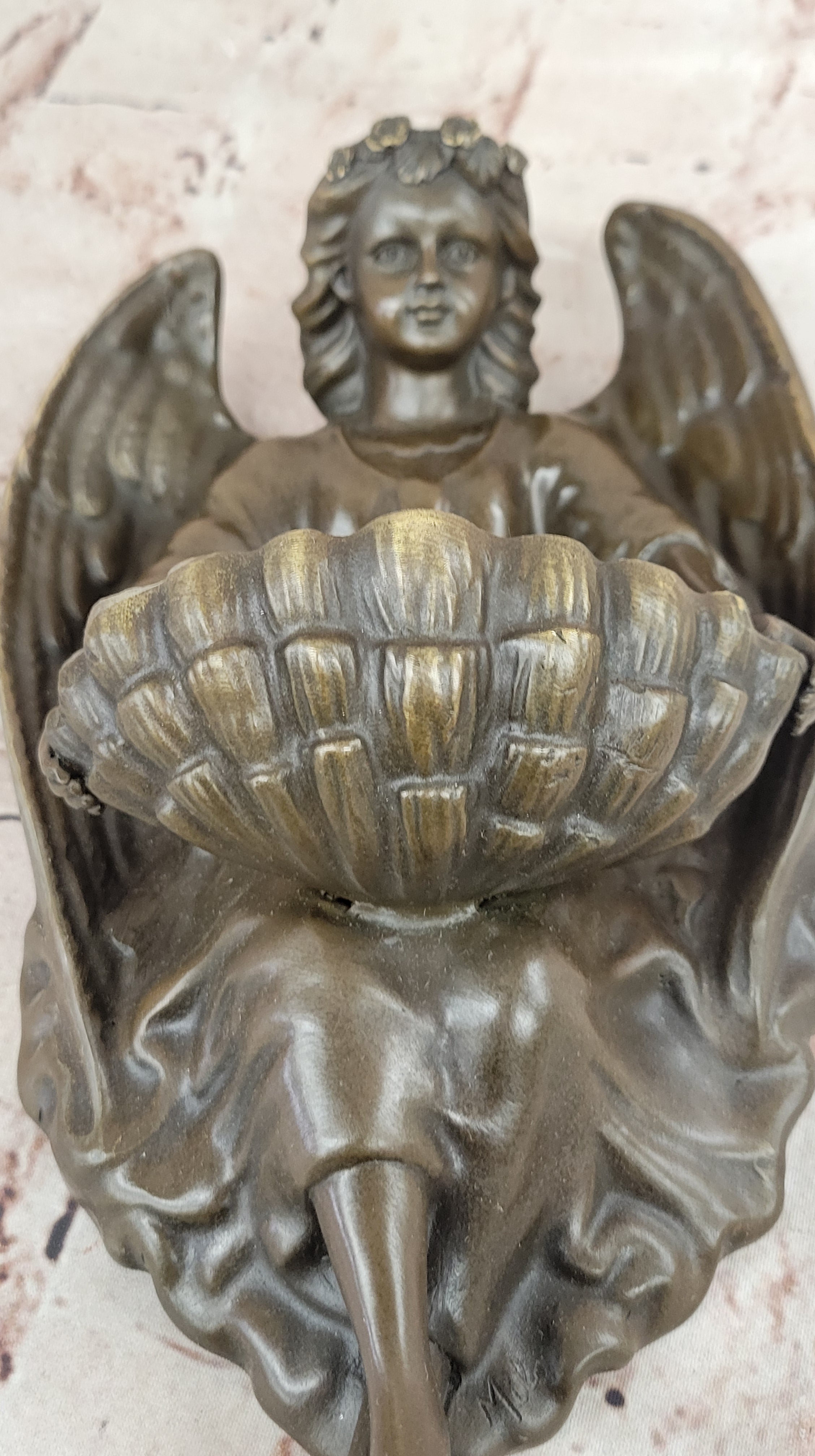 Milo Young Guardian Angel Wall Mount Genuine Bronze Sculpture