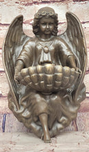 Milo Young Guardian Angel Wall Mount Genuine Bronze Sculpture